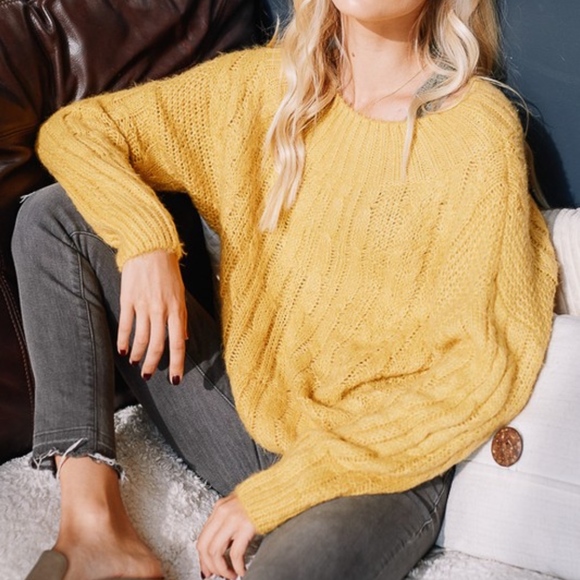 Sweaters - Mustard Yellow Sweater